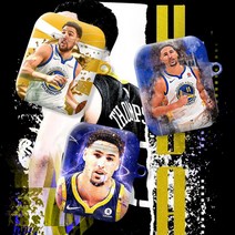 와우박스 골든 스테이트 클레이 톰슨(Klay Thompson) 커스텀 농구 에어팟 버즈 하드 케이스, 유광 하드케이스, 에어팟(1세대/2세대)