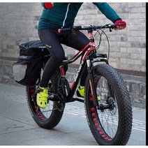 팻바이크 바퀴 큰 자전거 산악용 MTB 광폭타이어 대형, 21단 24인치 블랙 블루