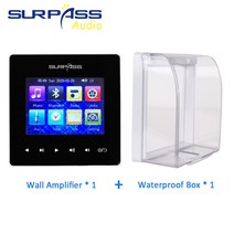 스피커 블루투스 앰프 실내 배경 음악 시스템 홈 호텔 건축 빌라 증폭기 패널 터치 키가 있는 연결 벽 증폭기, 블랙 앰프 박스, 4.black amp box