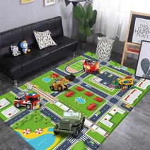 어린이 카펫 자동차 도로 매트 주차놀이 교통신호 파킹매트 보드게임 - 두꺼운 매트, 11