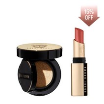 (백화점 정품) 바비브라운- (15퍼센트OFF) 세럼 쿠션 + NEW 럭스 매트 립 세트, 1.포슬린 + 보스 핑크