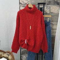 상상그이상 여성용 애쉬 꽈터들니트 가볍고 따뜻한 코트속에 입기 좋은 비비드한 컬러 사이즈좋은 꽈배기 루즈핏 풀오버 니트 답답하지 않은 가성비 좋은 폴라니트 데일리템