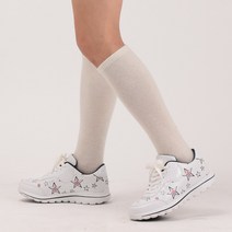 여성 골프양말 무지 캐시미어 니삭스 아이보리 FREE, 블랙