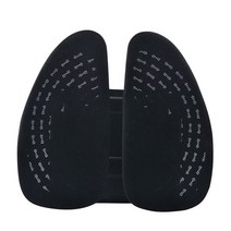 바른자세 통풍시트 장거리운전 자동차 허리 받침 직장인의자_[230309EA], 블랙