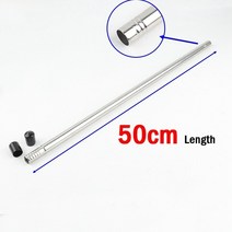 폴대 스테인레스 스틸 중공 낚싯대 15x1mm 길이 10 ~ 50cm 텐트 모기장 지지 폴 웨이브 차양 그물 설치, 07 50cm long