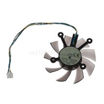 냉각팬EAH5830 GTS 260 450 용 그래픽 카드 냉각 팬 R128015SU 75mm 0.50AMP 4 핀, 한개옵션0