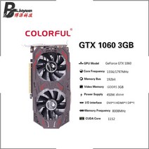다채로운 zotac raphic 카드 gtx 960 4gb 1050ti 4gb 1060 3gb 5gb 1650 4gb 비디오 카드 gpu dvi hdmi dp 데스크탑 cpu 마더, GTX 1060 3기가