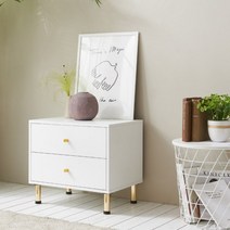 이케아 2단 국내제작 우드 서랍형 사각 협탁 거실 침실 쇼파옆 미니 원룸 인테리어 수납장, 란체 진그레이