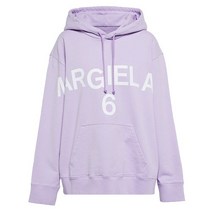 브랜드없음 MM6 메종 마르지엘라 오버사이즈 로고 후드 스웨트 셔츠 S52GU0161 S25337 375 LILAC [MSC013pu]