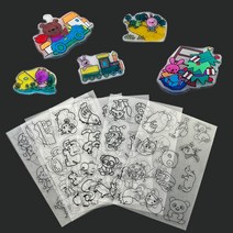 더이안 슈링크 도안 80종 슈링크필름 마술종이 매직페이퍼 A4/ 8매, Girl