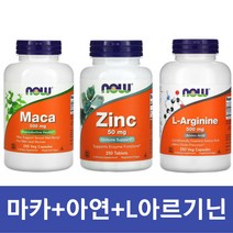 나우푸드 마카 500mg+아연 50mg+L-아르기닌 500mg 3종 각 250정