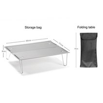 초경량 휴대용 접이식 캠핑 테이블 접이식 야외 초경량 책상 알루미늄 합금 테이블 캠핑 가든 파티 피크닉, 01 Silver