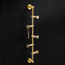 JINGHENG 심플한 골드 프레임 벽걸이 옷걸이 행거, E