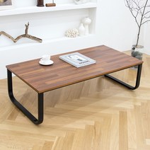 [100조한정] 멀바우 1200 라운드 소파테이블 거실 좌식 BK