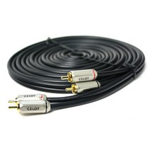 셀로트 RCA케이블 CT-0205 2채널 RCA 5M 케이블 2개입