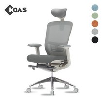[코아스]에르체 메쉬의자 헤드 (그레이) OSCH0800HAA, 등판 블랙+좌방석 패브릭