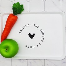 미니멀 하트 쟁반 빵진열트레이 다과상차림 자취방꾸미기