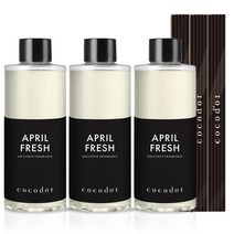 뉴 코코도르 디퓨저 리필액 3p + 리드스틱 15p, 에이프릴프레쉬, 200ml, 3개