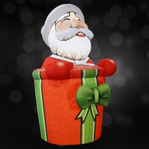 [국내제작] 산타 선물상자 크리스마스장식 캐릭터조형물 풍선장식 포토존장식 무대소품