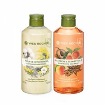이브로쉐 샤워젤 400ml 2개 (코튼 플라워 미모사 + 피치), 단품