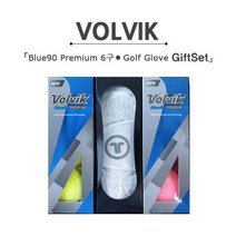 볼빅 프리미엄 블루90 컬러볼 6구 + 투썸 양피 장갑, 볼빅 6구+장갑(SIZE25