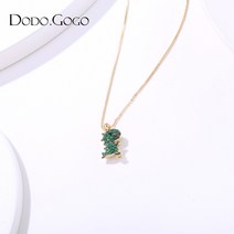 S925 실버 공룡 목걸이 여성 쇄골 체인 라이트 럭셔리 틈새 디자인 장식 Ins 패션 인터넷 유명인 커플 펜던트