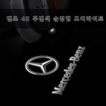 [당일출고]벤츠 공용 4K 무변색렌즈 고급형 도어라이트 A B C E클래스 GLA GLB GLC GLE GLS W212 W213 W205 AMG 선명도짱 간편장착, 04.AMG