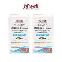 뉴질랜드 하이웰 프리미엄 오메가3 1500mg 원어데이 90소프트젤 x2, 2box, 90캡슐