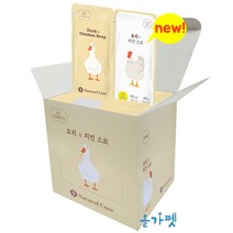 네츄럴코어 트윈 파우치 치킨스프 2종 고양이 간식+캣쵸20g, 1박스, 오리 치킨스프  80g x 14팩