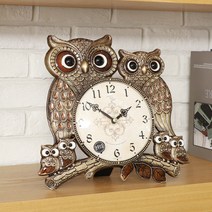 로니에 부엉이 탁상시계, 금색