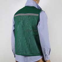 ITR-v35a 폴리코튼TC재귀반사조끼 그린 공사현장조끼