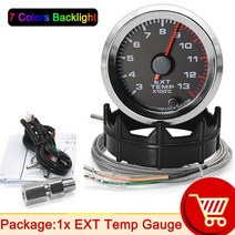 hd 7 색 오일 압력 게이지 터보 부스트 게이지 오일 수온 측정기(자동차 경주용 센서 포함) 연료 미터 52mm 자동, 외부 온도 게이지