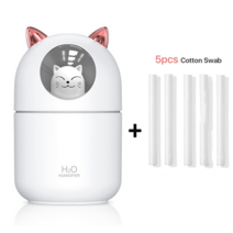 Dadawindy 휴대용 300ml 전기 공기 가습기 아로마 오일 디퓨저 usb 멋진 미스트 분무기 with colorful night light for home car, 랑가마 레드, 협력사