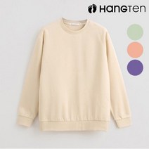 행텐 남녀공용 베이직 오버핏 기모 맨투맨 티셔츠-AE8R323121111