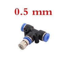 분무기 저압 분무 냉각 시스템 노즐 6mm 슬립 잠금 퀵 커넥터 가습 급수 조경 5 개, Nozzles 0.5mm