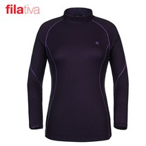 [FILA] 휠라 여성 폴라 보온내의 티셔츠 T2WTW351F_BK
