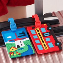 아기자기 일러스트 여행용 캐리어 네임택 이름표 분실방지 빨리찾기 공항수속 실리콘