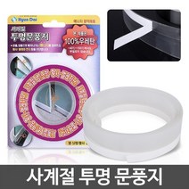 고시원 외풍 소음차단막 투명문풍지 2개 접착 1인가구 셀프시공 빌라입구 아파트 틈새시공 현관문 식당, 모문풍지