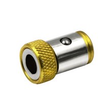 필립 드릴 비트 용 6.35mm 생크 자화기 용 자기 비트 홀더 합금 전기 자기 자석 강력한 링, 노랑