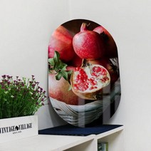 [천삼백케이] [꾸밈] pc927-폼아크릴액자38CmX58Cm타원싱그러운빨간석류