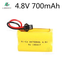 충전식 Ni-Cd AA 4.8V 배터리 팩 Nicd Ni CD RC 보트 모델 자동차 장난감용 700mAh