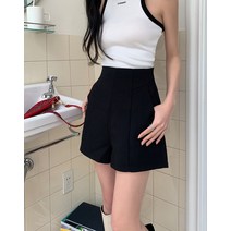 봄 여름 블랙 슬림핏 정장팬츠 숏 반바지 데일리룩 깔끔한 트렌디