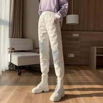 해외패딩 면바지 여 아우터 패션 기모 도톰 2022 겨울 조거 캐주얼 슬림핏 기모 면바지