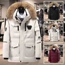벨벳 남녀공용 커플 오리털 파카 덕다운 후드 숏패딩 겨울패딩