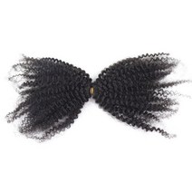 포니테일가발 긴머리가발 여자정수리가발 부분 가발 땋은 머리용 곱슬 머리 씨실 브라질 레미 벌크 크로셰, 없음, 23.22 inches - Kinky Curly 3 -