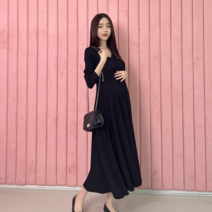 맘드레 만삭 촬영 원피스 임산부 랩 원피스