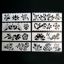 그림 모양자 8P 문구자 도형자 직자 30cm자 플라스틱자, 단품