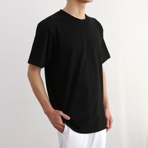 더베이직샵 남녀공용 코마사 20수 순면 2장세트 기본 스탠다드 라운드 반팔 티셔츠
