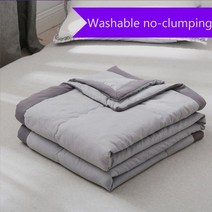 봄 가을 솔리드 이불 기계 세탁 가능 코튼 퀼트 어린이 성인 침대 피부 친화적 담요, 170x200cm, 회색