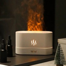 아로마 불멍가습기 무드등 캠핑 준비물 리스트 여행 준비물, 초음파 불멍 가습기 White